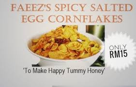 Nak nampak kaya sikit, guna brand. Faeez S Spicy Salted Egg Cornflakes Home Facebook