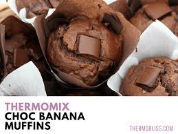 Thermomix Choc Banana Muffins Recipe Choc Banana Muffins Banana Muffins Thermomix Baking