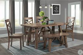 Nadine 7 piece dining set. Regan Walnut 6 Piece Rectangular Dining Room Set From Elements Furniture Coleman Furniture