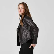 Leather Moto Jacket Womens Leather Moto Jacket With Black Hardware Stylish Leather Jacket Leather Jacket Real Leather Jacket