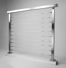 Miami Square Modern Stainless Steel Cable And Glass Railing Inline Design Cable Railing Stainless Steel Cable Railing Balcony Railing Design