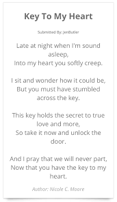 Key To My Heart Love Poem Sweet My Heart Quotes Key To My Heart Heart Quotes