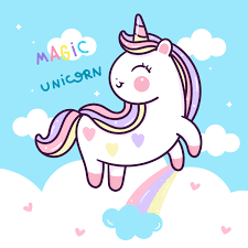 I just wanted to join in. Cute Unicorn In Clouds With Rainbow 1376458 Vector Art At Vecteezy