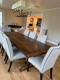 Large Trestle Farmhouse Table Farmhouse Table With Bench Square Farmhouse Table Modern Farmhouse Table