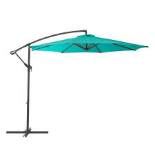 Dégradé de bleu, tranche de bleu et de blanc, uni en bleu foncé ou bleu turquoise ? Corliving Parasol Excentre Bleu Turquoise Pour La Terrasse Ppu 460 U Reno Depot