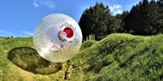 Zorbing in Rotorua, New Zealand