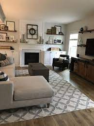 Modern Farmhouse Living Room Interior Define Sofa West Elm Kilim Tile Modern Farmhouse Living Room Decor Farm House Living Room Farmhouse Decor Living Room