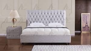 The perfect centerpiece for your bedroom. Buy American Eagle B D060 King Platform Bed In Light Gray Fabric Online