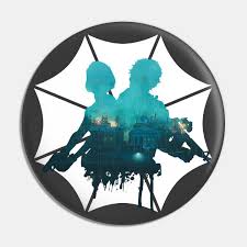 Maybe you would like to learn more about one of these? Resident Evil 3 Jill Valentine And Carlos Oliveira Blue White Resident Evil 3 Pin Teepublic De