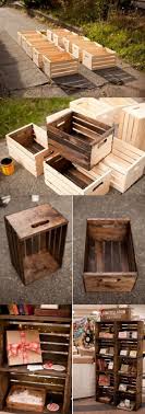 Wooden crate side table on wheels. Build These Amazing Wood Crate Projects For Your Home For Creative Juice