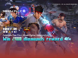 So let's know about details of all the upcoming may 2021 events in free fire and also about the new diamond royale. Celebrate Free Fire X Street Fighter V Collaboration With Memu Win 2400 Diamonds Reward Memu Blog