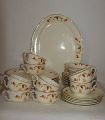 I love the autumn leaf dishes however they are subject to a loss of the gold trim. Electronics Cars Fashion Collectibles More Ebay Jewel Tea Dishes Vintage Dinnerware Collectible Dishes