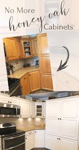 In the 90's the look was to paint walls in various shades of yellow. Bye Bye Honey Oak Kitchen Cabinets Hello Brighter Kitchen