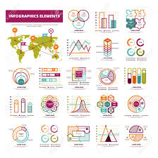 Set Of Infographics Elements With Different Types Of Graphics