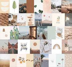 Earthy Tone Boho Style Digital Download Wall Collage Kit Etsy In 2021 Picture Collage Wall Collage Background Photo Wall Collage