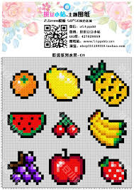 Fruits Perler Bead Pattern Melty Bead Patterns Perler Bead Templates Hama Beads Patterns
