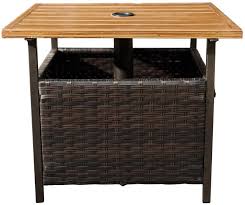 Amazonsmile Sunlife Patio Umbrella Base Stand Outdoor Side Table With Umbrella 1 5 Inches Hole Pe In 2020 Patio Umbrella Bases Rattan Furniture Set Rocking Chair Set
