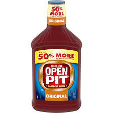 It's got the most bizarre, unnatural smell and the flavor is more like french dressing than bbq. Open Pit Blue Label Original Barbecue Sauce Value Size 42 Oz Walmart Com Walmart Com