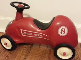 Vintage Radio Flyer Push Car Steel Little Red Roadster By Pastback Vintage Radio Radio Flyer Flyer