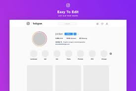 Free Instagram Web Profile Template In 2020 Instagram Profile Template Instagram Post Template Instagram Frame Template