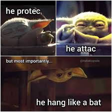 Pin By Blissyoga Rn On The Mandalorian Yoda Funny Funny Star Wars Memes Star Wars Jokes