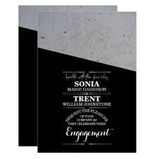 Modern Black And White Concrete Engagement Invitation Zazzle Com Engagement Invitations Engagement Cards White Engagement Party
