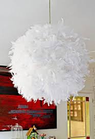A Simple Affordable And Beautiful Diy Feather Lampshade Diy Chandelier Diy Lamp Shade Feather Lamp
