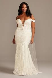Show off your beautiful figure in one our mermaid wedding dresses. Plus Size Mermaid And Trumpet Wedding Dresses Davids Bridal