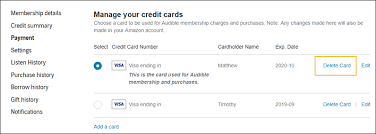 Your amazon store card or amazon secured card is issued by synchrony bank. How Can I Remove A Payment Method From Audible Audible Help