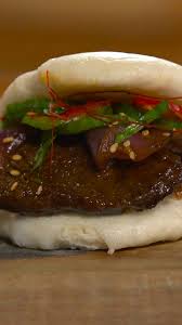 Korean Braised Short Ribs On Steamed Buns Recipe Korean Braised Short Ribs Braised Short Ribs Steamed Buns
