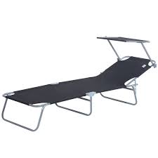 Sun shade sunshade guard swing chair covers patio swing canopy seat top cover. Outsunny Reclining Chair Folding Lounger Seat With Sun Shade Awning Beach Garden Outdoor Patio Recliner Adjustable Black Buy Online In Cayman Islands At Cayman Desertcart Com Productid 49524224