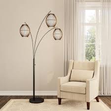 Adesso Maui 82 In Antique Bronze Arc Floor Lamp 4026 26 The Home Depot Arc Floor Lamps Living Room Unique Floor Lamps Floor Lamp