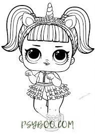 Lol surprise dolls color in, lol surprise dolls colouring pages. Cute Unicorn L O L Doll Coloring Page Download Print For Free