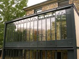 Photo Veranda A Deux Etages De Style Atelier D Artiste Verriere Exterieur Veranda Maison Annee 30