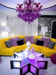 Sitting Room Purple Decor Yellow Living Room Purple Interior