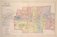 Historic 1896 Map - Index Map City Of Elmira - Elmira (N.Y.Atlas ...
