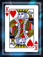 The king is a playing card with a picture of a king displayed on it. King Of Hearts Know Your Destiny Cards