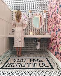 Black And White Restaurant Floor Tiles You Are Beautiful Floor Tile Beautiful Tile Floor Restaurant Bathroom Girls Bathroom