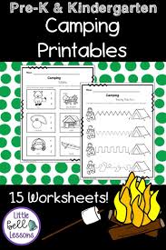 Camping Theme Activities Printables Worksheets For Pre K And Kindergarten Preschool Units Letter Recognition Preschool Activities