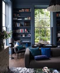 Ink Blue Living Room Bluelivingroom Airy Room Blue Living Room Living Room Inspiration