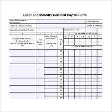 Percentage of payroll to accrue. Free 8 Sample Certified Payroll Forms In Pdf