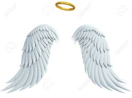 Angel Design Elements Wings And Golden Halo Isolated On The Angel Wings Drawing Angel Wings Png Angel Wings Background