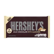 Hershey milk chocolate kisses large; Hershey S Milk Chocolate With Almonds Giant Size Candy Bar 6 8 Oz