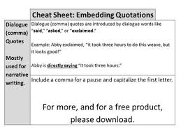 Check spelling or type a new query. Cheat Sheet Embedding Quotations Noredink Aligned By Eola Ruth