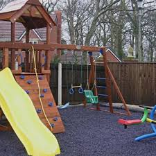 Rubber Play Bark Chippings Rubber Playground Outdoor Kids Play Area Childrens Play Sand
