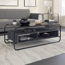 Shop for glass coffee tables in coffee tables. Metro Pike Glass Top Coffee Table Misted Elm 426456 Sauder Sauder Woodworking