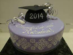 Fondant Covered Graduation Cake With Buttercream Stencil Design On The Sides And A Fondant Graduation Cap And Fondant Diplo Graduation Cakes Cake Butter Cream