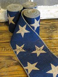 Check spelling or type a new query. Patriotic Star Print Burlap Ribbon 4th Of July Independence Day 5 5inch Wide 5yds Ribbon Blue Star Patriotic Burlap Wired Ribbon