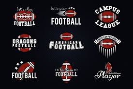 Freesvg.org offers free vector images in svg format with creative commons 0 license (public domain). 9 Football League Logos Labels From Designbundles Net Football Logo Design Football Logo Sports Badge