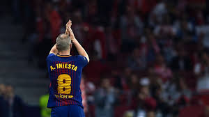 Image result for INiesta bids farewell to barca